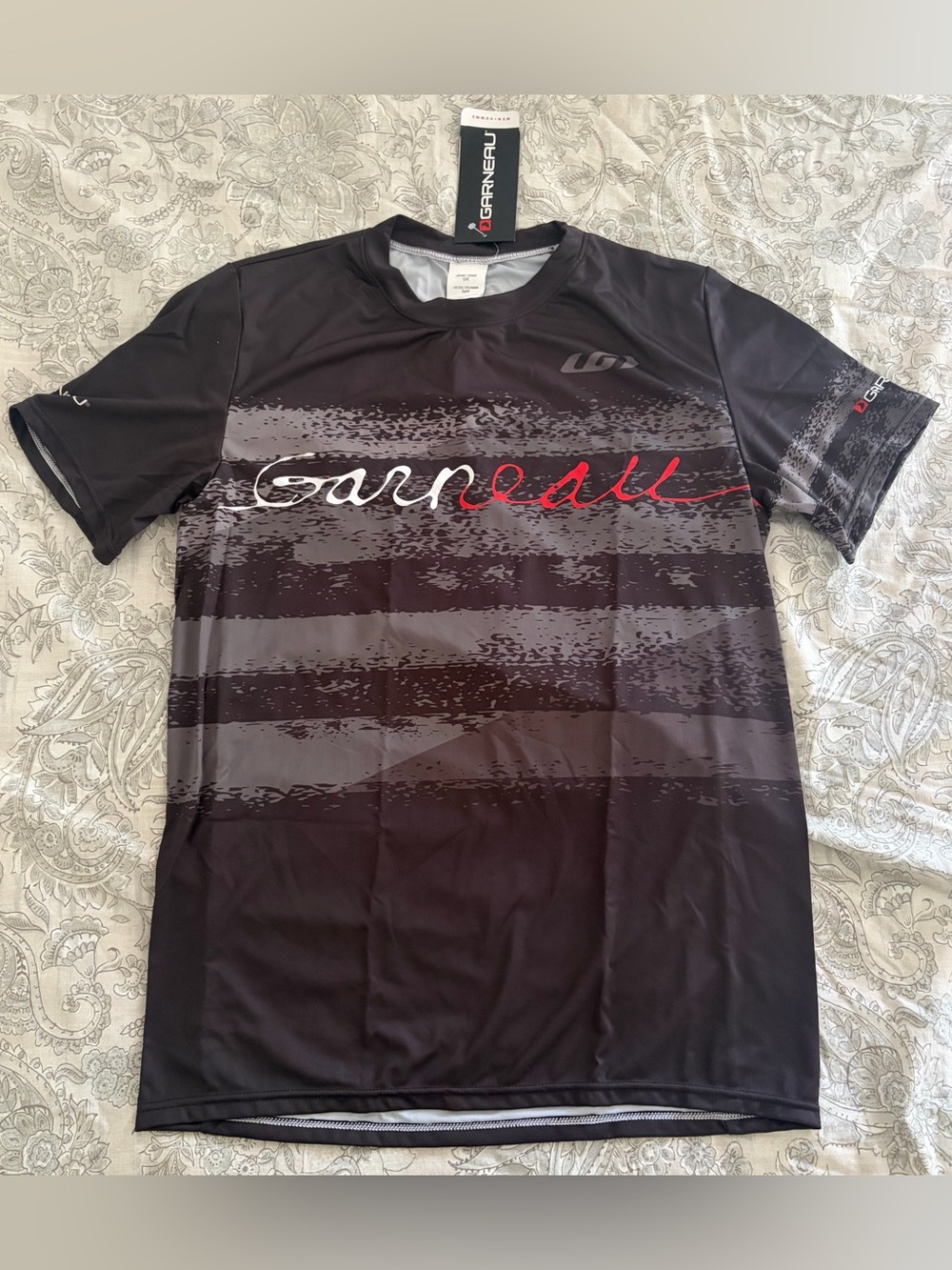 NWT! ($119) Louis Garneau TEAM T Cycling Jersey Black Gray Red Men’s Sz S-4XL